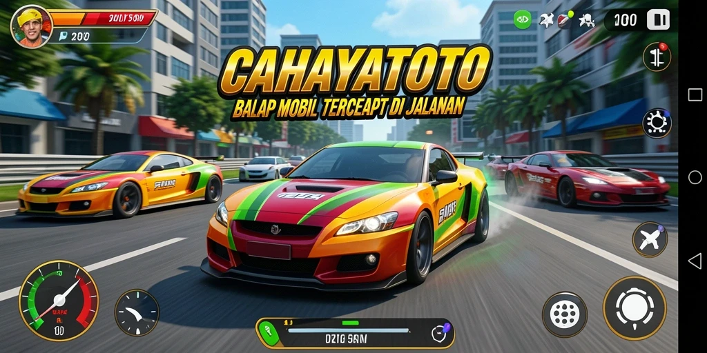 Gameplay seru balap mobil di CAHAYATOTO.