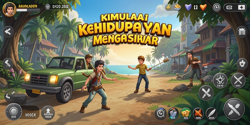 Gameplay IN22 menunjukkan interaksi karakter dalam simulasi kehidupan.