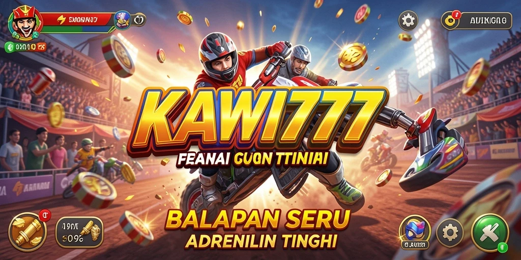 Gameplay balapan KAWI777 yang mendebarkan dan seru.