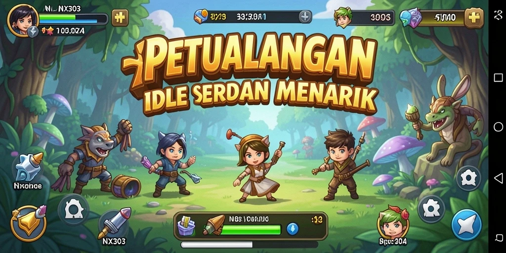 Screenshot NX303 menampilkan gameplay Idle yang seru dan interaktif.