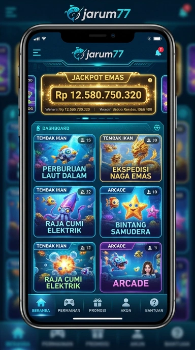 Tampilan utama aplikasi jarum77 yang mudah diakses.